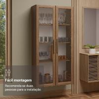 Cristaleira Suspensa 70 Cm 2 Portas De Vidro Rustic Madesa Rustic - 10