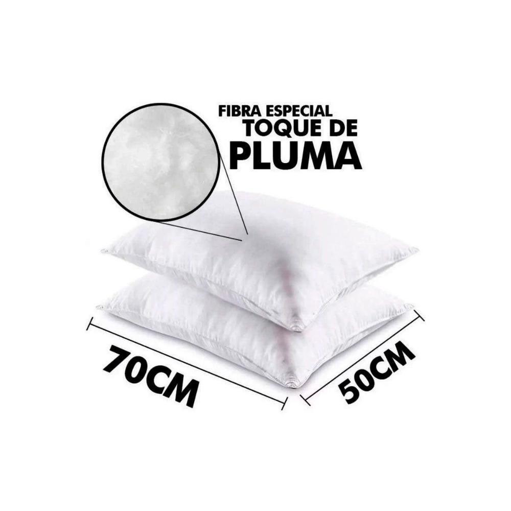 Travesseiro Fibras Siliconadas Plus Percal 200 Fios 2 Unidades p/Fronha 50x70cm (50x70) - Ortobom - 3