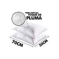 Travesseiro Fibras Siliconadas Plus Percal 200 Fios 2 Unidades p/Fronha 50x70cm (50x70) - Ortobom - 3
