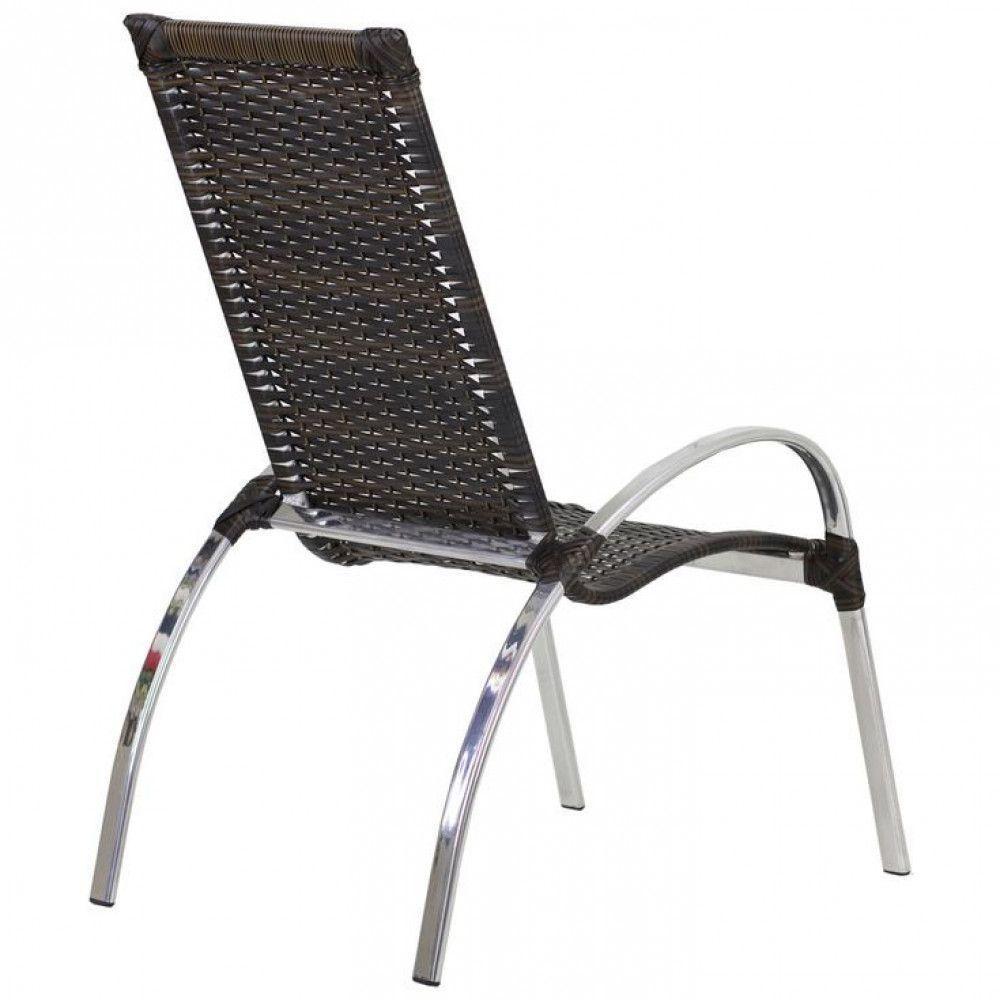 Jogo 3 Cadeiras Garden Alumínio área Jardim Piscina Trama Pedra Ferro - 3