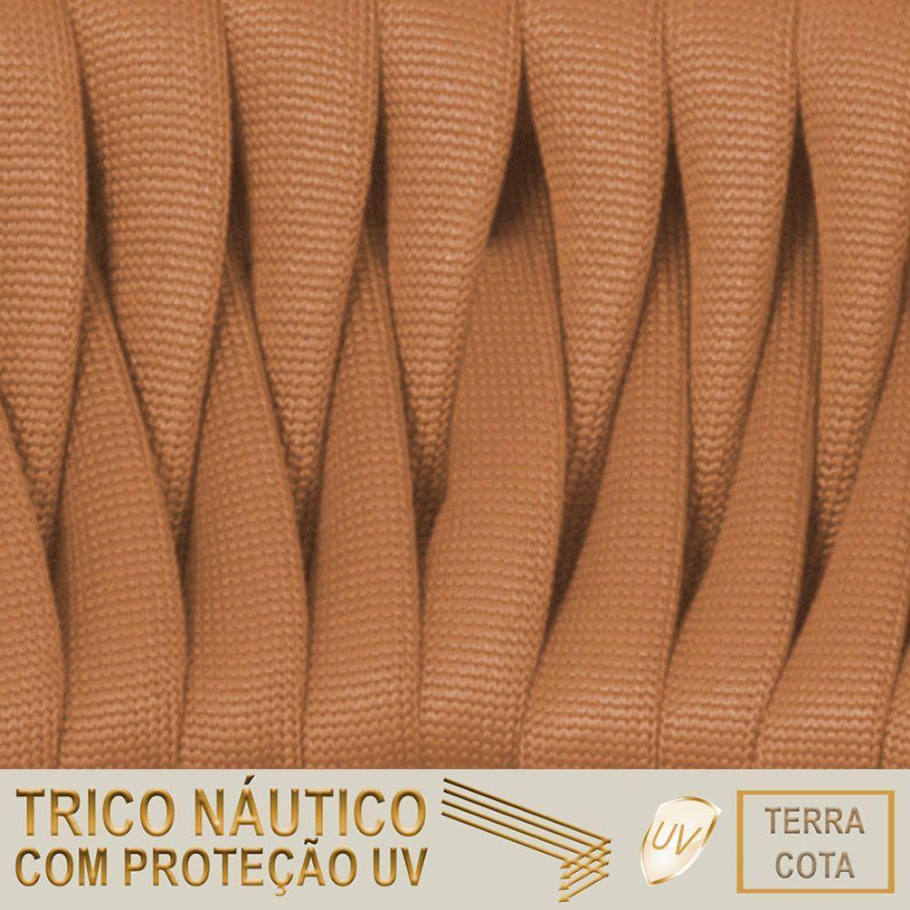 Cadeira Atenas Tricô Náutico E Alumínio Varanda Cozinha Marr Terra Cota - 2