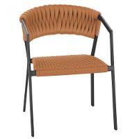 Cadeira Atenas Tricô Náutico E Alumínio Proteção Uv Varanda Terra Cota - 1