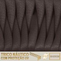 Cadeira Atenas Tricô Náutico E Alumínio Proteção Uv Varanda Marrom - 2