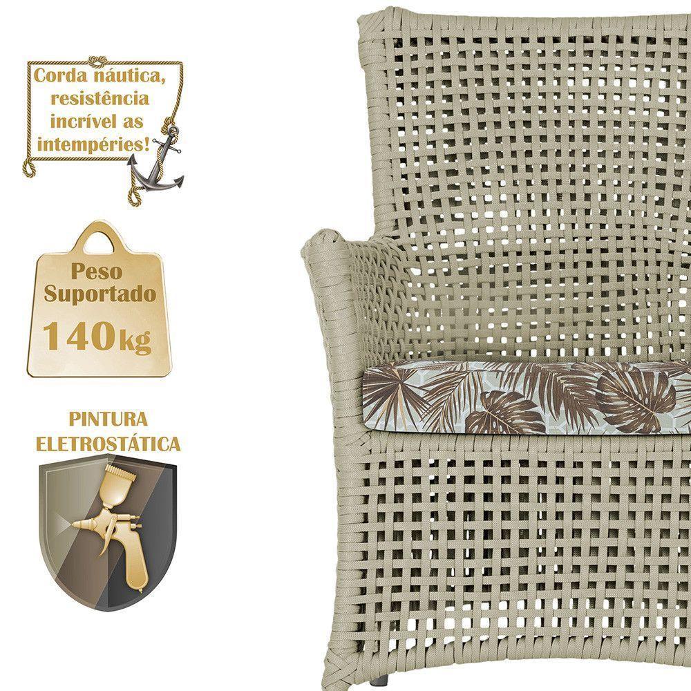 2 Poltronas E 1 Mesa Igapó Alumínio Fendi Corda Náutica E6 Rami - 4