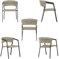 Cadeira Atenas Tricô Náutico E Alumínio Proteção Uv Varanda Rami - 2