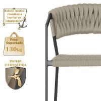 Cadeira Atenas Tricô Náutico E Alumínio Proteção Uv Varanda Rami - 3