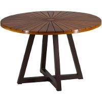 Mesa Bali 1,20m Tampo Madeira E Alumínio Varanda Jardim Fendi - 1