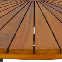 Mesa Bali 1,20m Tampo Madeira E Alumínio Varanda Jardim Fendi - 4