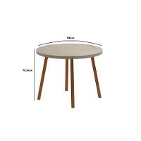 Mesa de Sala Jantar Stellar 1599 Aço c/Tampo Madeirado Redondo 100cm Petra/Rose - Carraro - 3