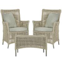 2 Poltronas E 1 Mesa Igapó Alumínio Fendi Corda Náutica E3 Rami - 1