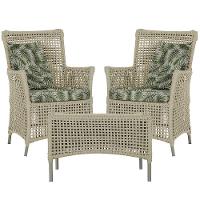 2 Poltronas 1 Mesa Igapó Em Alumínio Fendi Corda Náutica E5 Rami - 1