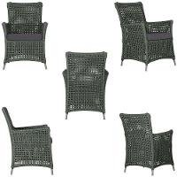 4 Poltronas E 1 Mesa Igapó Alumínio Fendi Corda Náutica E11 Verde - 3