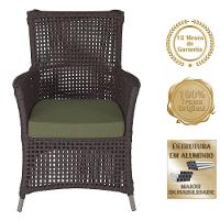 4 Poltronas E 1 Mesa Igapó Alumínio Fendi Corda Náutica E13 Marrom - 5