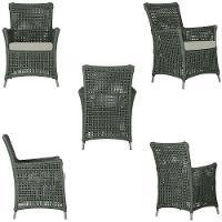 4 Poltronas E 1 Mesa Igapó Alumínio Fendi Corda Náutica E3 Verde - 2