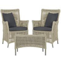 2 Poltronas E 1 Mesa Igapó Alumínio Fendi Corda Náutica E11 Rami - 1