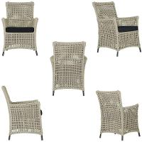 2 Poltronas E 1 Mesa Igapó Alumínio Preta Corda Náutica E12 Rami - 3