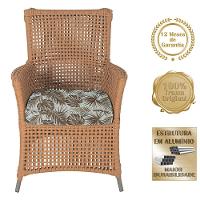 4 Poltronas Igapó Alumínio Pintura Fendi Corda Náutica E6 Terra Cota - 5