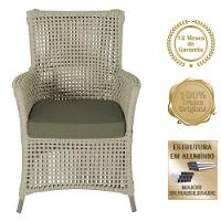 4 Poltronas E 1 Mesa Igapó Alumínio Fendi Corda Náutica E13 Rami - 5