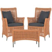 2 Poltronas E 1 Mesa Igapó Alumínio Fendi Corda Náutica E11 Terra Cota - 1