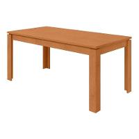 Mesa de Sala Jantar Athenas c/Tampo Madeirado 180x90cm Amendoa Clean - Lopas - 1