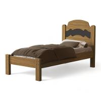 Cama íris Solteiro Freijó E Grafite Com Colchão Cambel - 2