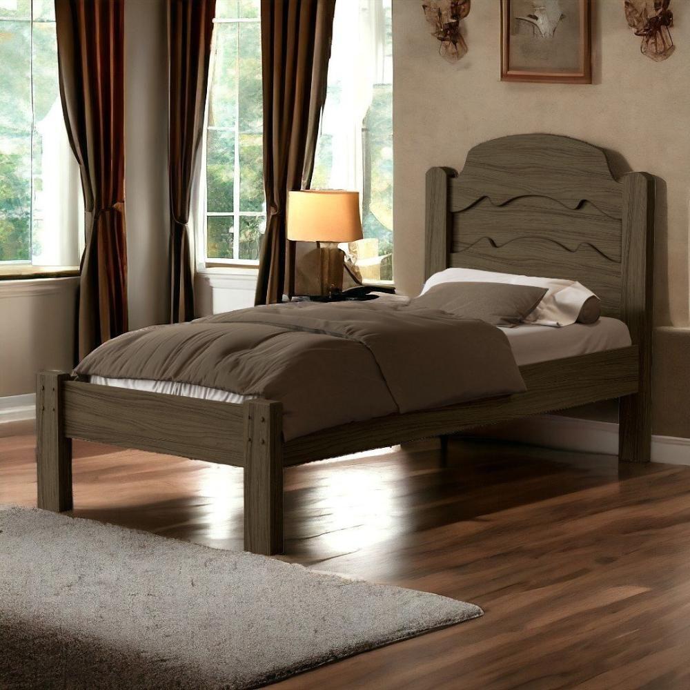 Cama íris Solteiro Castanho Com Colchão Cambel - 1