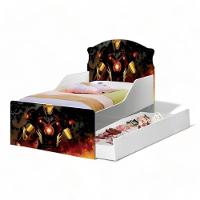 Cama Lívia Herói Com Auxiliar E 02 Colchões Cambel - 3