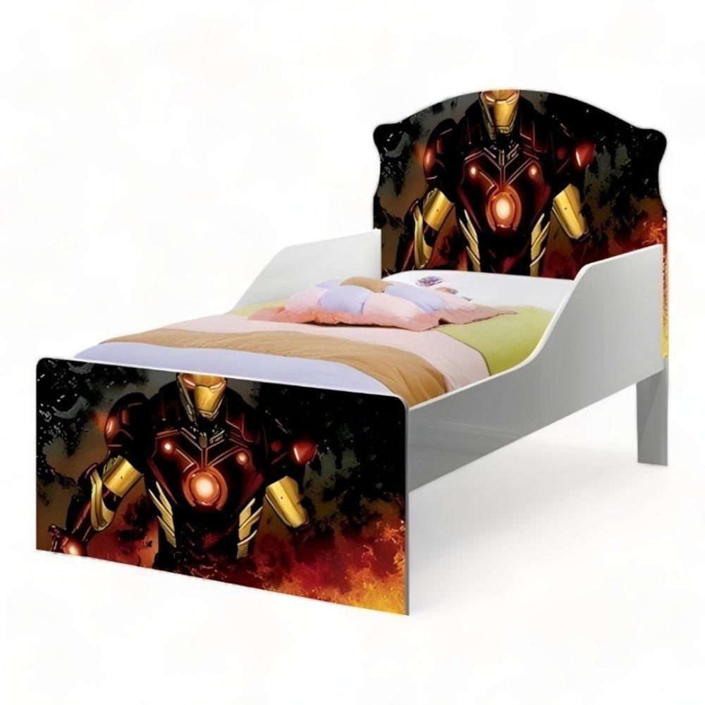 Cama Infantil Lívia Adesivada Herói Com Colchão Cambel - 3