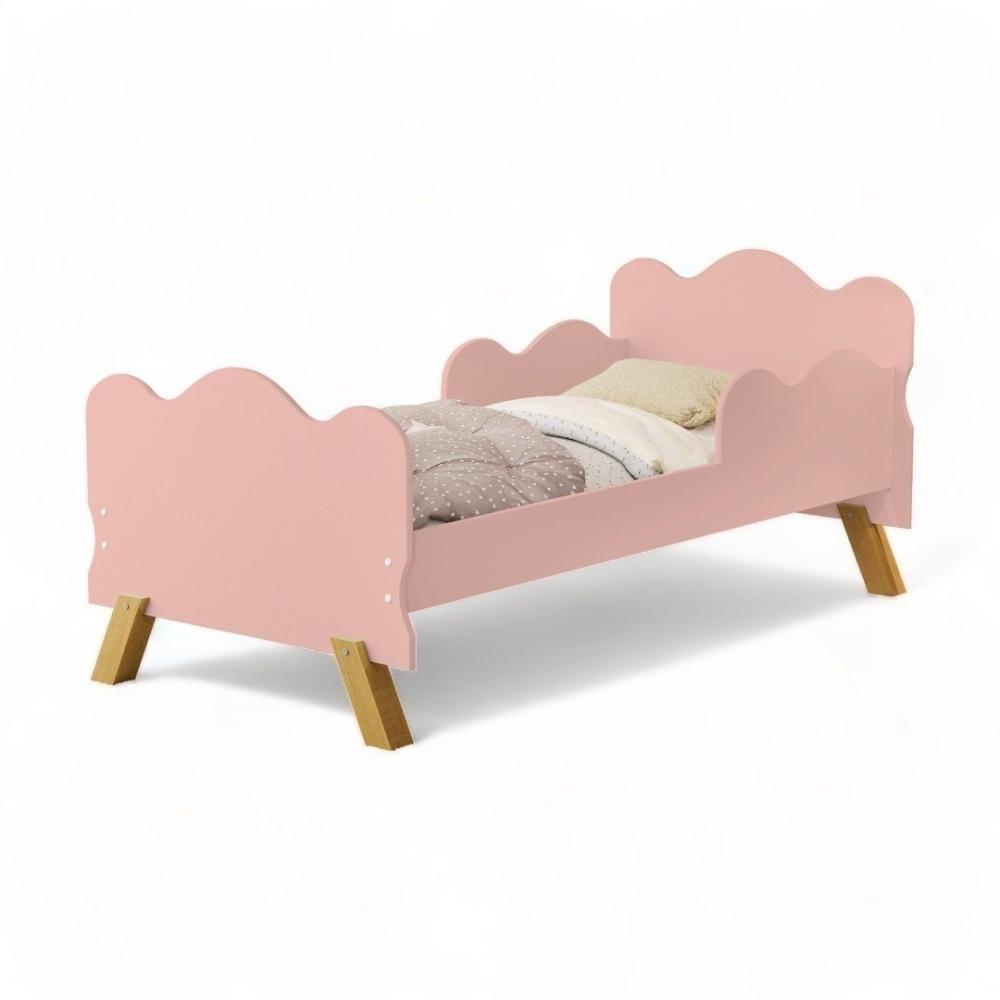 Cama Infantil Angel Rosê Com Colchão Cambel - 3