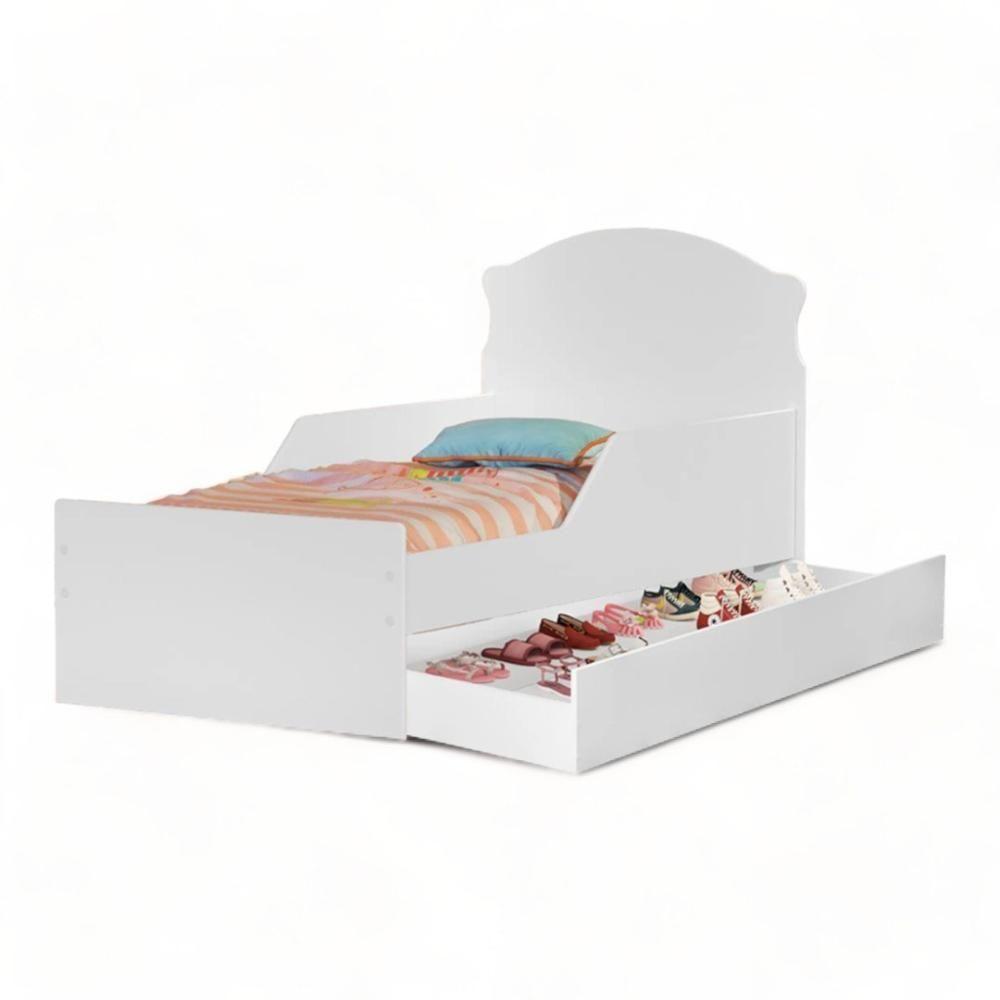 Cama Infantil Lívia Branca Com Auxiliar E 02 Colchões Cambel - 3