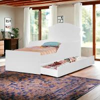 Cama Infantil Lívia Branca Com Auxiliar E 02 Colchões Cambel - 1