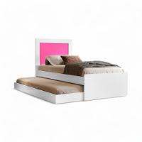 Cama Bibox Solteiro Luara Com Aplique E 02 Colchões Cambel - 3