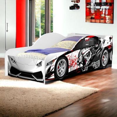 Cama Infantil Carro Cinza Com Colchão Cambel