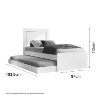 Cama Bibox Solteiro Luara Branco Com 02 Colchões Cambel - 2