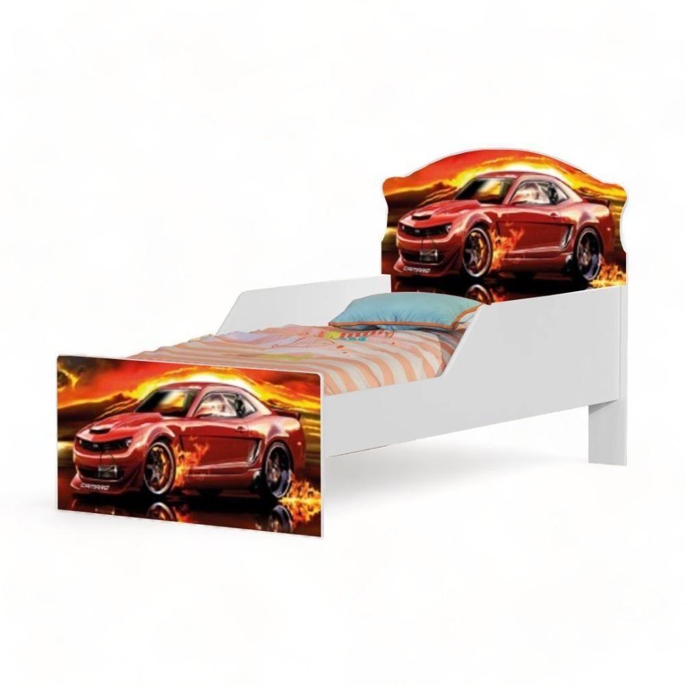 Cama Infantil Lívia Adesivada Racer Com Colchão Cambel - 3