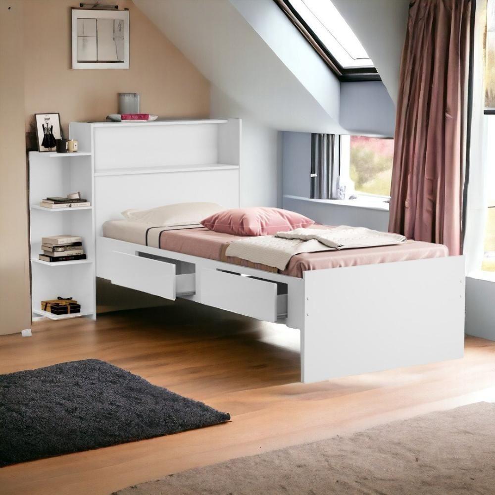 Cama Isa Solteiro Branco Com Colchão Cambel - 1