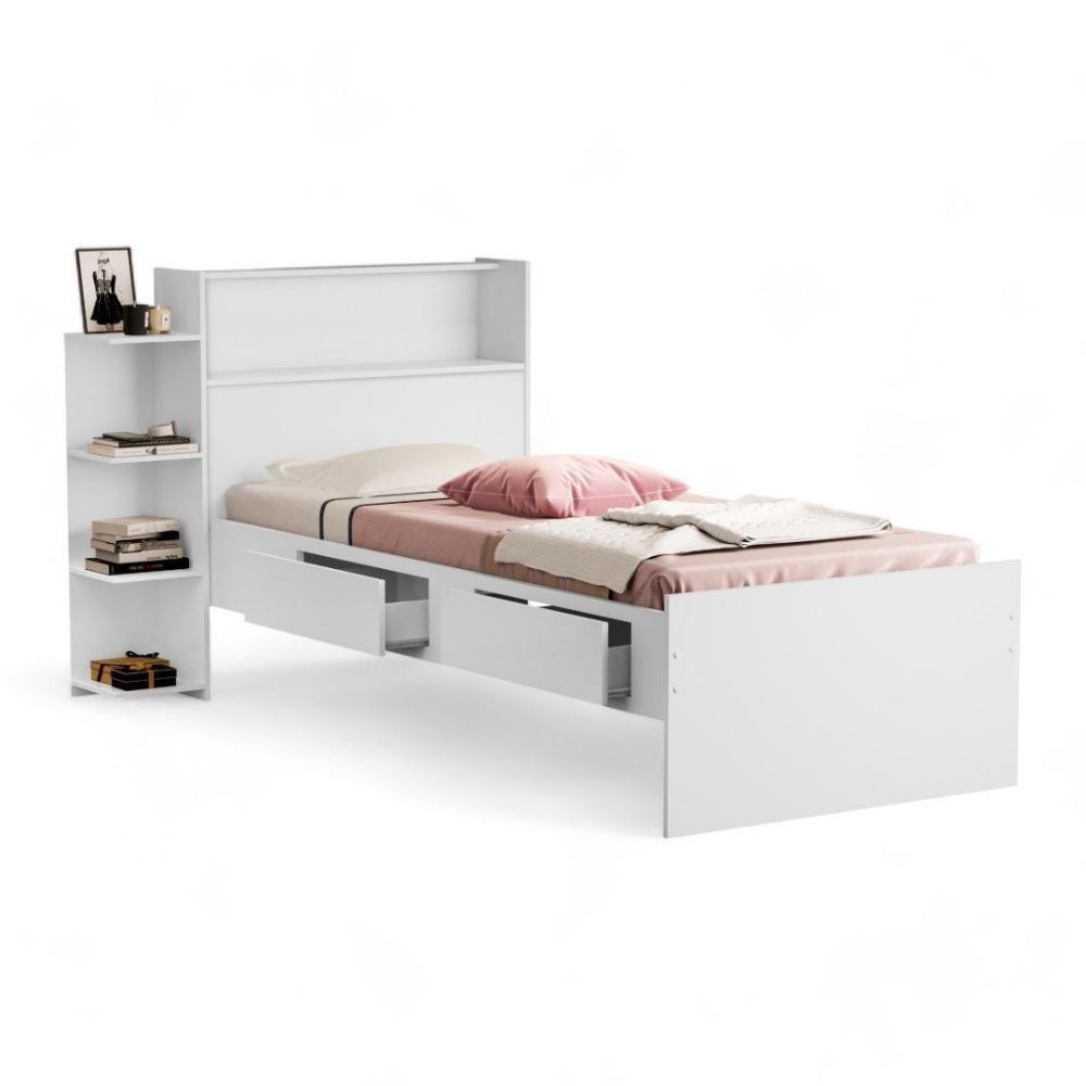 Cama Isa Solteiro Branco Com Colchão Cambel - 3