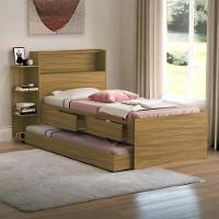 Cama Isa Solteiro Freijó Com Auxiliar E 02 Colchões Cambel - 1