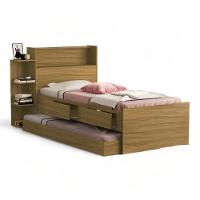 Cama Isa Solteiro Freijó Com Auxiliar E 02 Colchões Cambel - 3