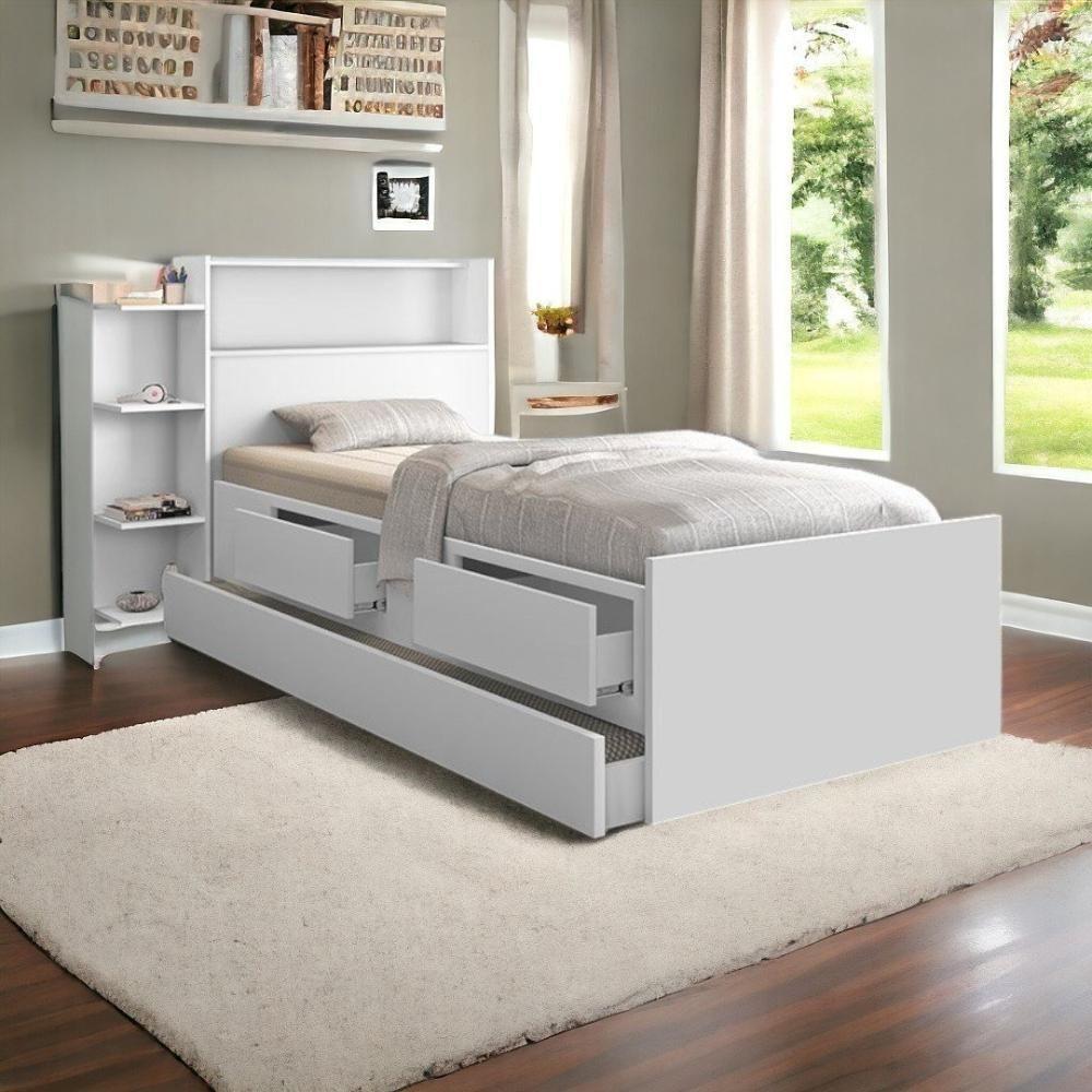 Cama Isa Solteiro Branco Com Auxiliar E 02 Colchões Cambel - 5