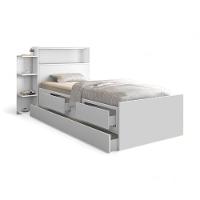 Cama Isa Solteiro Branco Com Auxiliar E 02 Colchões Cambel
