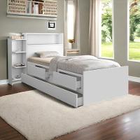 Cama Isa Solteiro Branco Com Auxiliar E 02 Colchões Cambel - 5