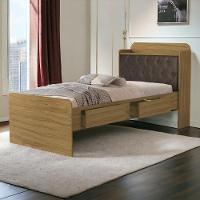 Cama Tamires Freijó Com Capitonê Nogal E Colchão Cambel - 1