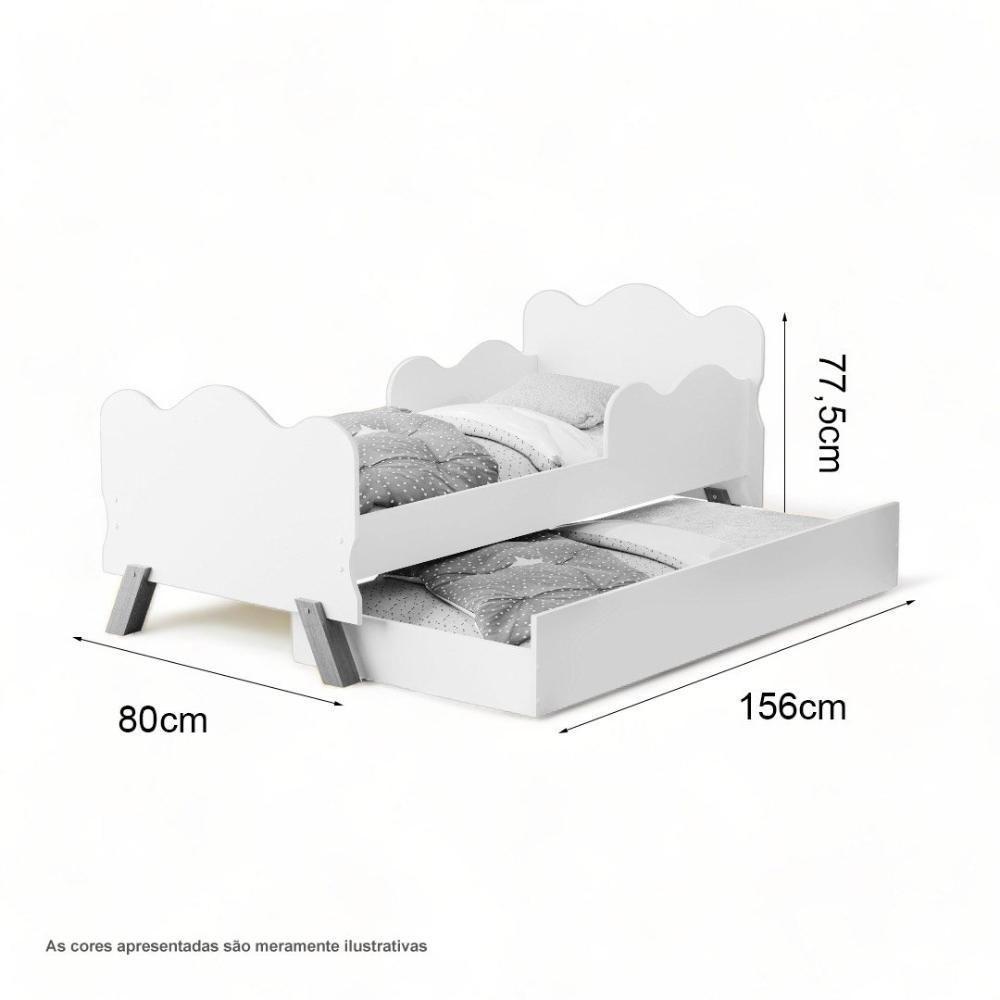 Cama Angel Branco Com Auxiliar E 02 Colchões Cambel - 2
