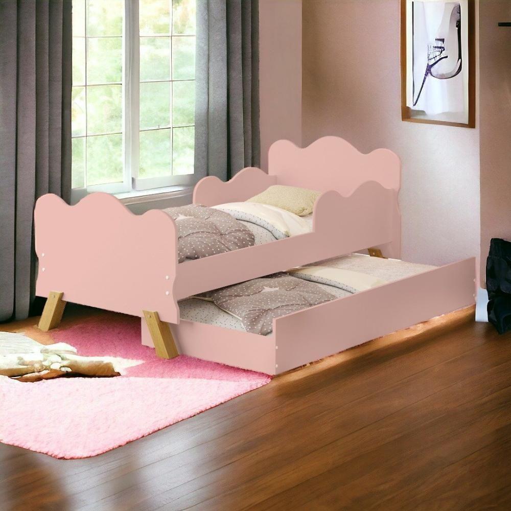 Cama Angel Rosê Com Auxiliar E 02 Colchões Cambel - 1