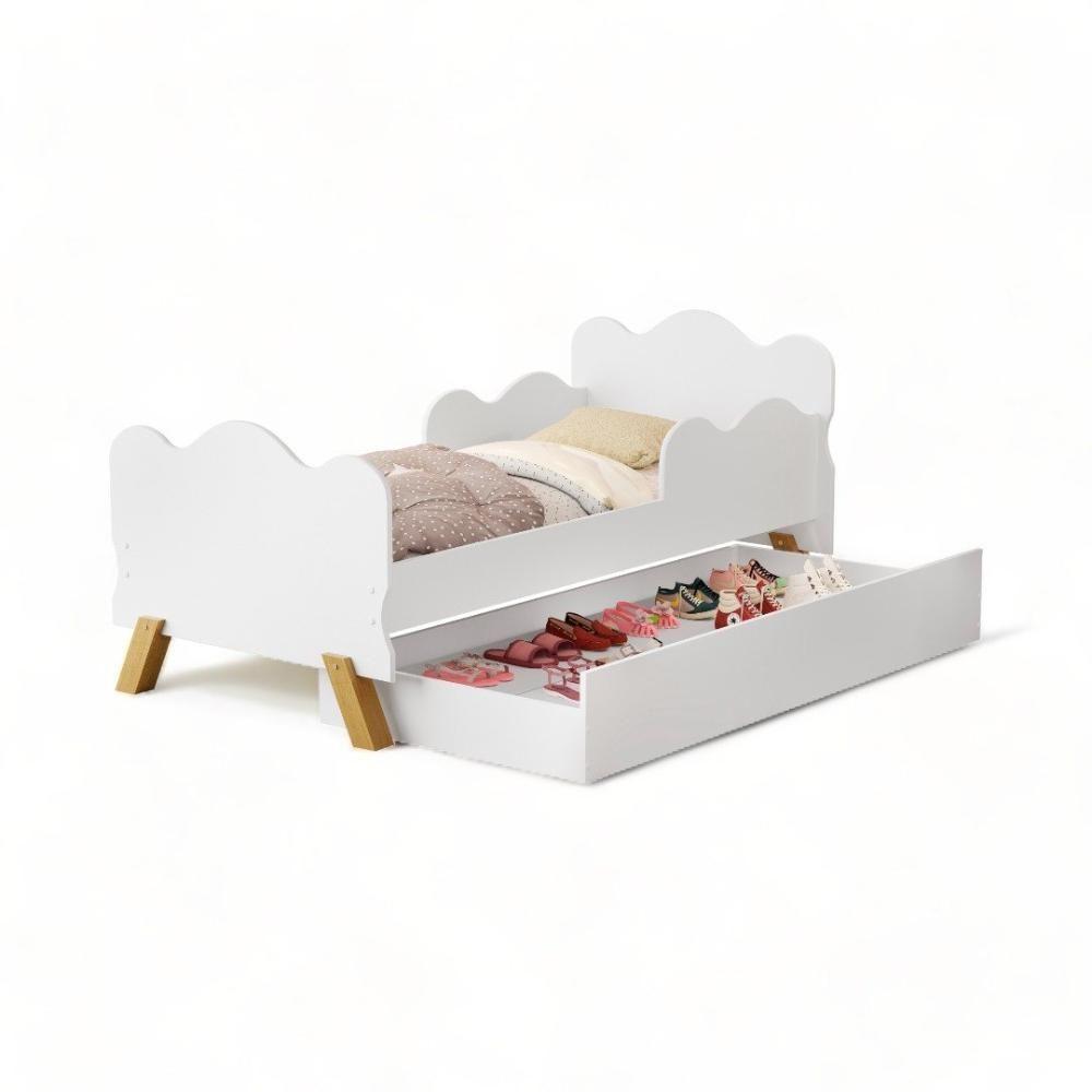 Cama Infantil Angel Branco Com Auxiliar Cambel - 3