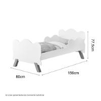 Cama Infantil Angel Branco Com Auxiliar Cambel - 2