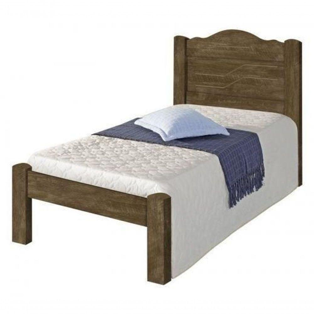 Cama Thalia Solteiro 0,88cm Castanho Com Colchão- Cambel - 3
