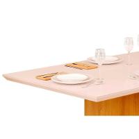 Mesa de Sala Jantar Hera c/Tampo Madeirado Vidro Reto 120x90cm Cedro/Off White - DJ Móveis