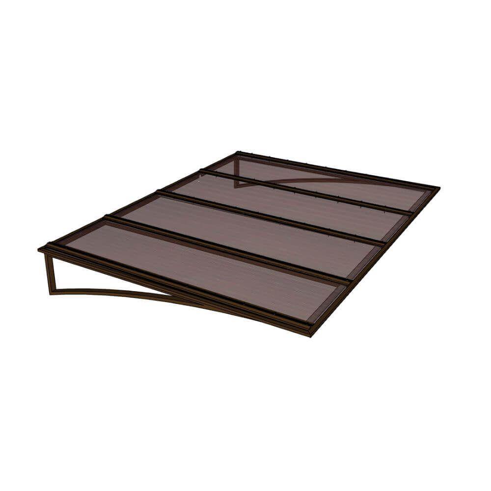 Toldo Fixo Policarbonato Alveolar Bronze - 2,00m X 1,50m - Estrutura Bronze - 1